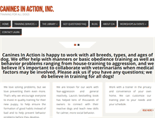 Tablet Screenshot of caninesinaction.com